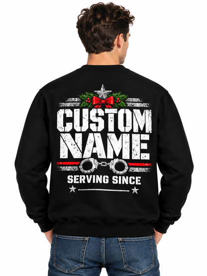Personalized Correctional Officer Deck the Halls Christmas Sweatshirt