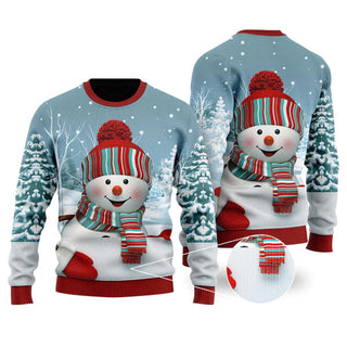 Snowman Christmas Ugly Christmas Sweater For Men & Women Christmas Gift Sweater US1073