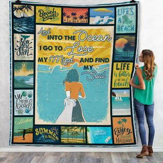 Into The Ocean I Go Fleece Blanket JN291 30O36