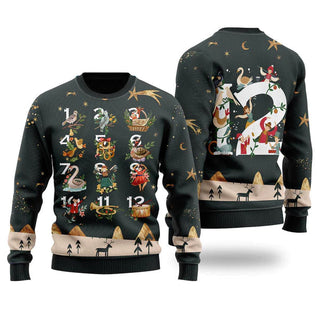 12 Days Of Christmas Ugly Christmas Sweater For Men & Women Christmas Gift Sweater US1074