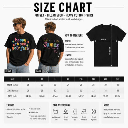 Personalized Happy To See Your Face Teacher Back To School Unisex T-Shirt