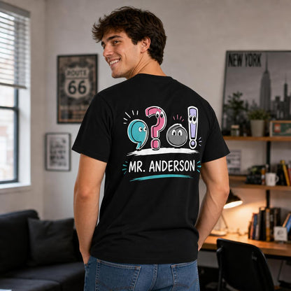 Personalized English Teacher Shirt Funny Punctuation Grammar Gift Unisex T-Shirt