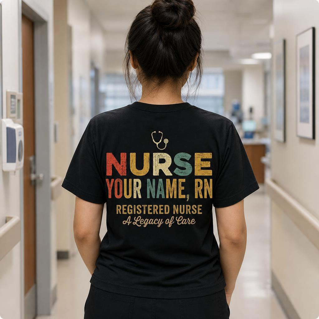 Personalized Vintage Nurse Definition Shirt Custom Medical Humor RN Unisex T-Shirt