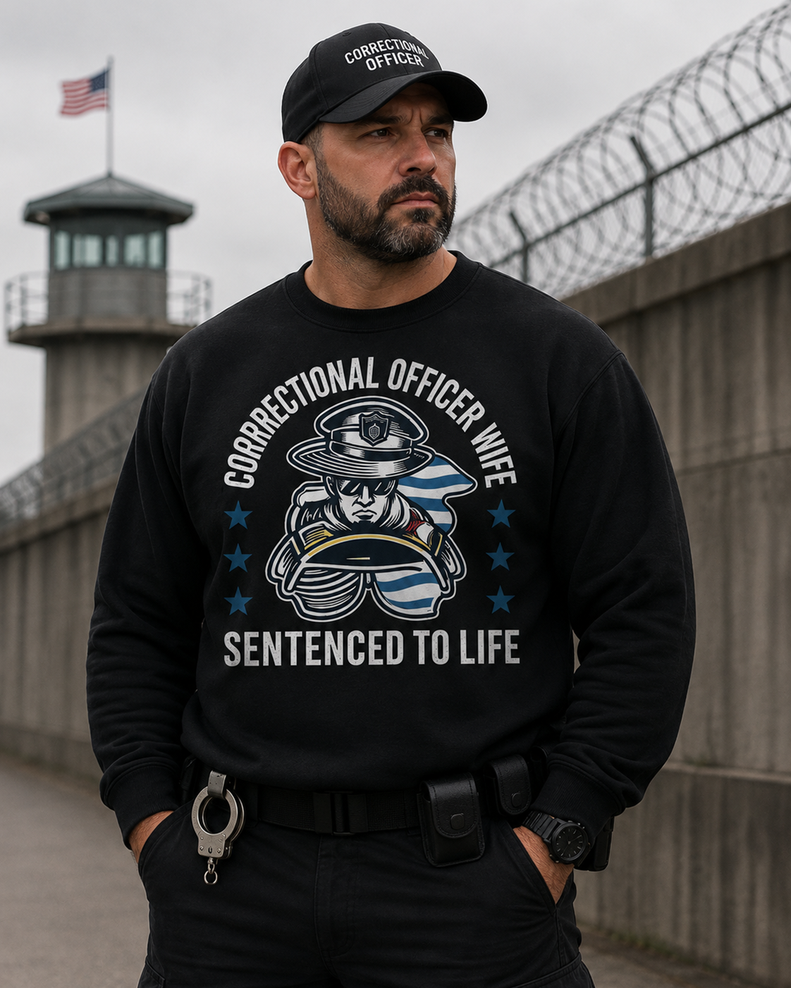 Custom Name Correctional Officer Wife Sentenced to Life Personalized Sweatshirt