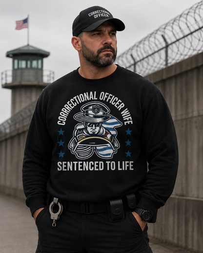 Custom Name Correctional Officer Wife Sentenced to Life Personalized Sweatshirt