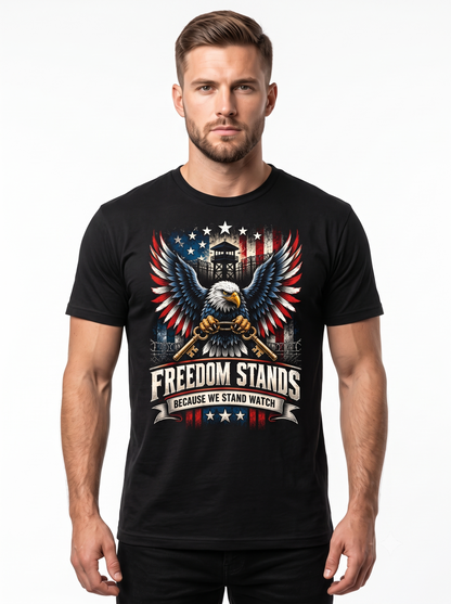 Freedom Stands – Personalized Correctional Officer Front & Back T-Shirt