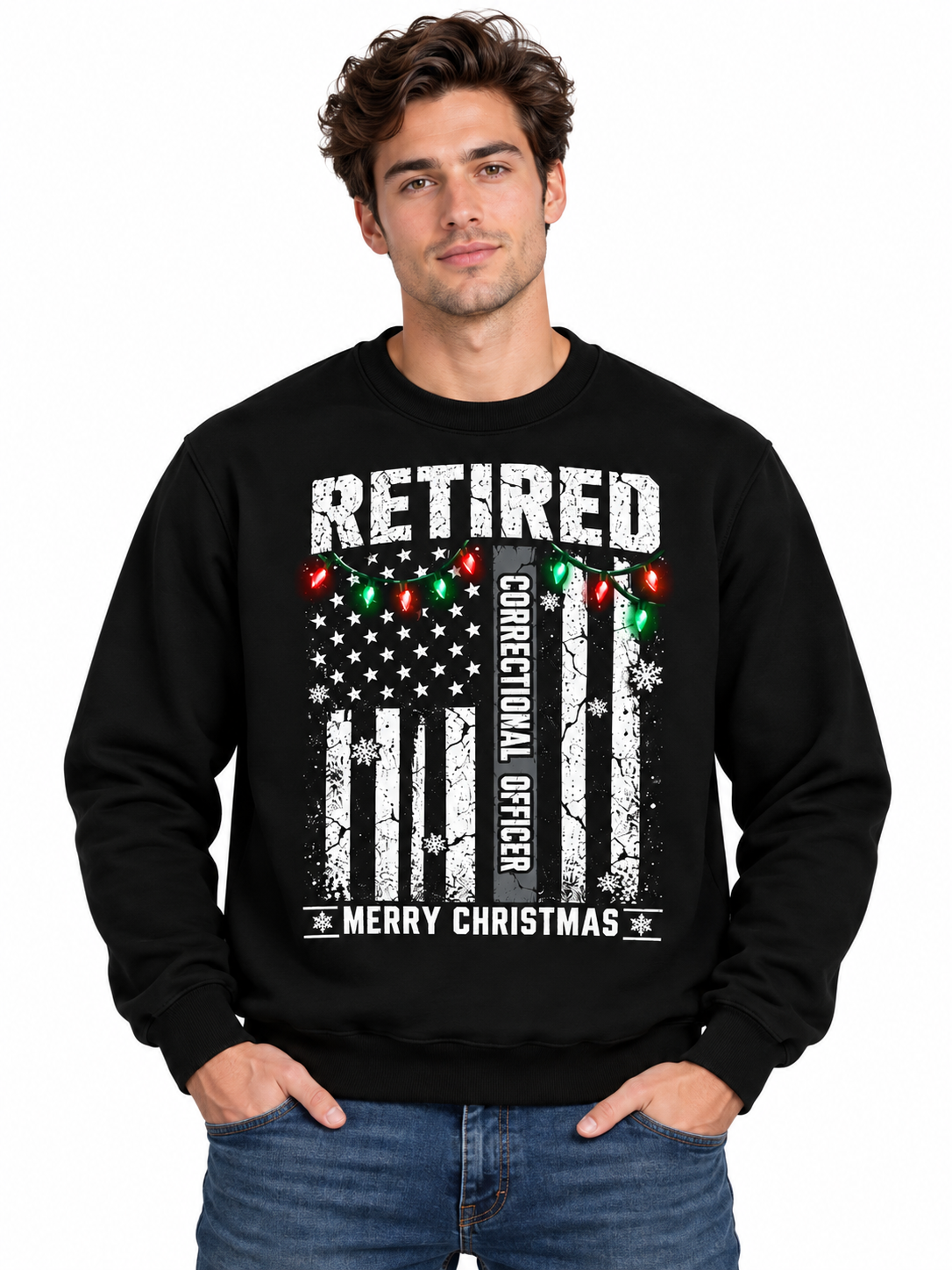Personalized Retired Correctional Officer Christmas Sweatshirt