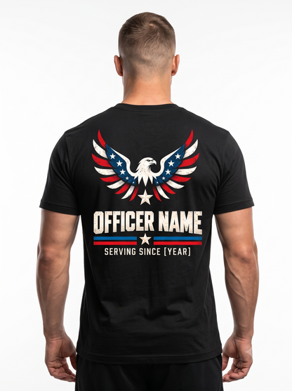 Freedom Stands – Personalized Correctional Officer Front & Back T-Shirt