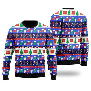 Striped Wonderful Holiday Christmas Ugly Christmas Sweater For Men & Women Christmas Gift Sweater US1076