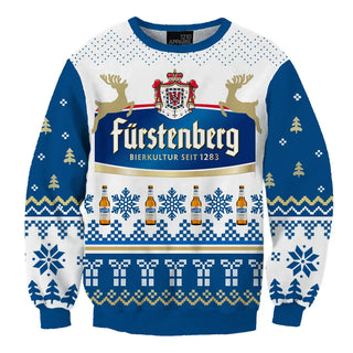 Unisex Fürstenberg Export Bier 3D Ugly Christmas Sweater For Men & Women Christmas Gift Sweater BH1085