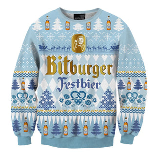 Unisex Bitburger 3D Ugly Christmas Sweater For Men & Women Christmas Gift Sweater BH1193