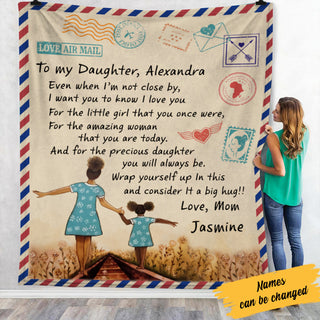 Personalized BWA Mom Letter Fleece Blanket AG51 85O57