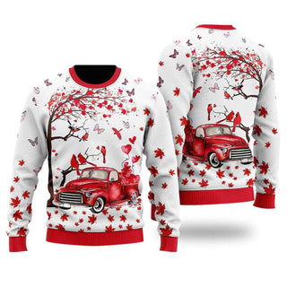 Spring Red Truck Ugly Christmas Sweater For Men & Women Christmas Gift Sweater US1991