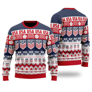 USA We Will Be A Champion Ugly Christmas Sweater For Men & Women Christmas Gift Sweater US2224