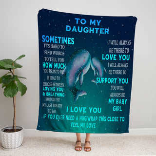 Whale Ocean Themed Daughter Blanket