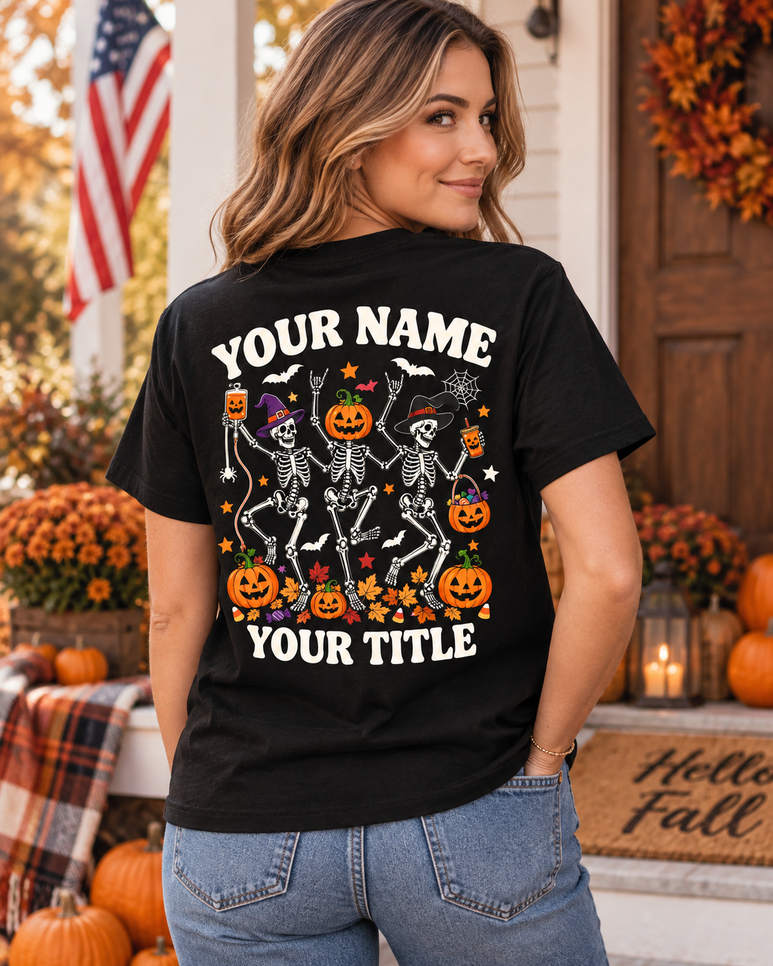 Custom Nurse Skeleton Dancing Shirt, Personalized Nurse Gift