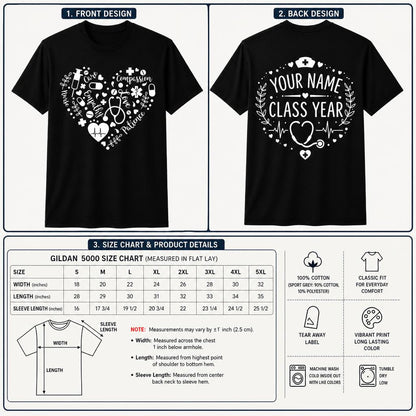 Personalized Nurse Loyal Shirt Custom Registered RN Nurse Life Gift Unisex T-Shirt
