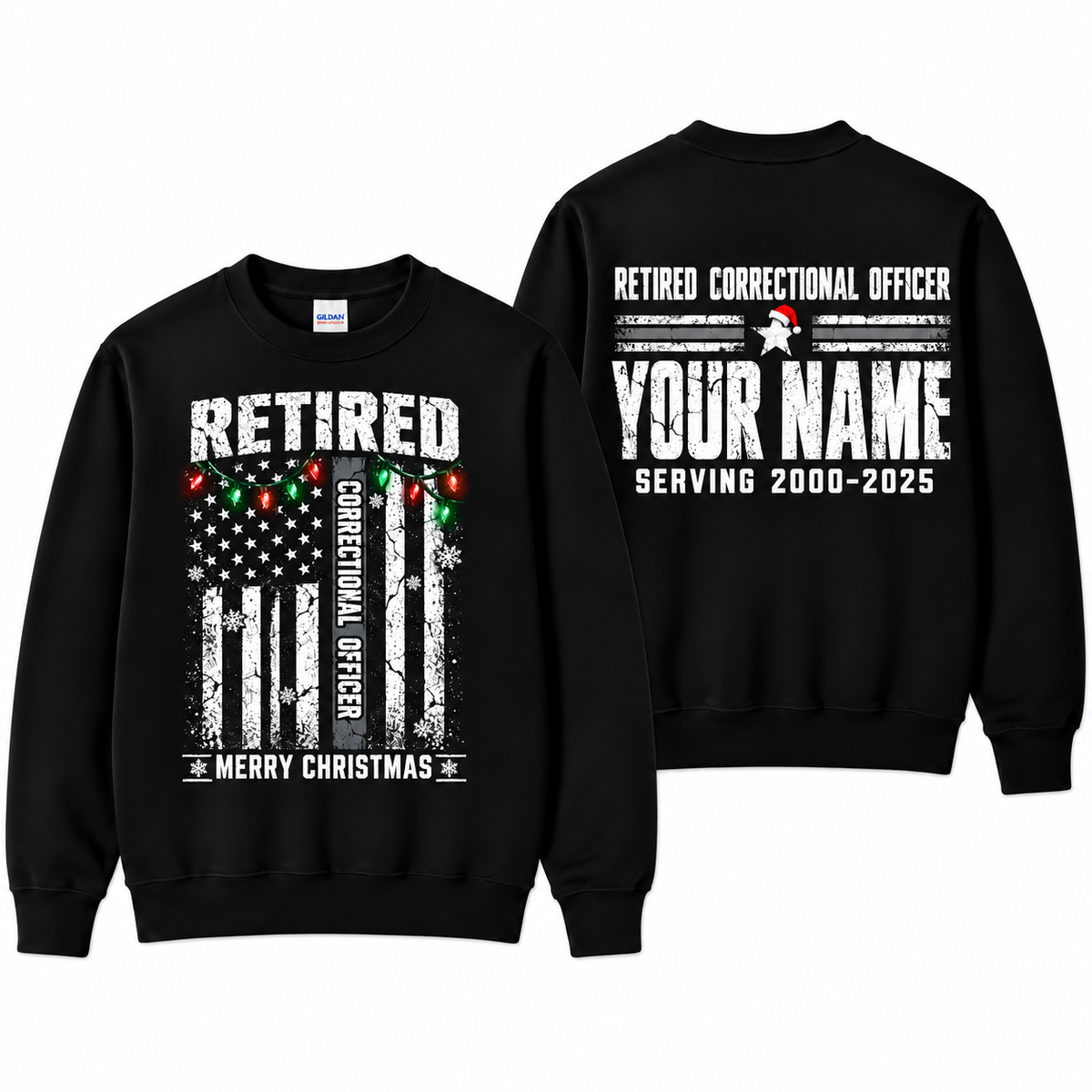 Personalized Retired Correctional Officer Christmas Sweatshirt