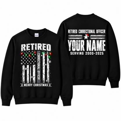 Personalized Retired Correctional Officer Christmas Sweatshirt