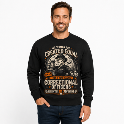Personalized Proud Female Correctional Officer Sweatshirt Custom Name Halloween CO Gift