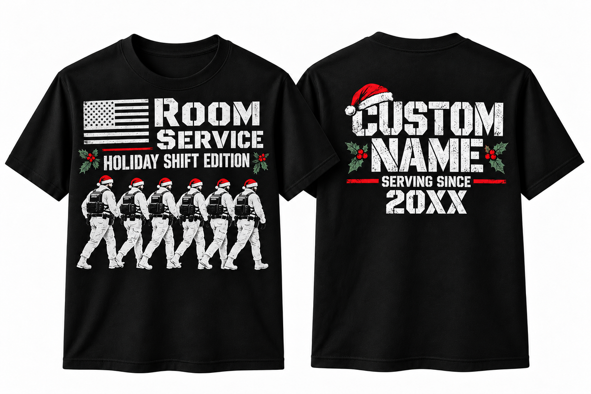 Correctional Officer Room Service Holiday Shift Edition T Shirt