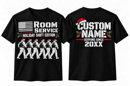 Correctional Officer Room Service Holiday Shift Edition T Shirt