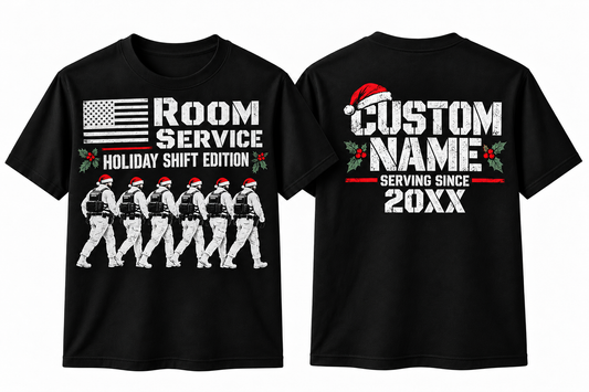 Correctional Officer Room Service Holiday Shift Edition T Shirt