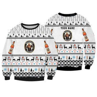 Unisex Franziskaner Weissbier Custom Name 3D Ugly Christmas Sweater For Men & Women Christmas Gift Sweater BH1279