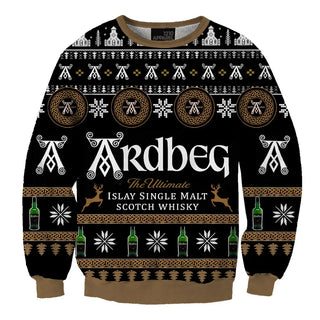 Unisex Ardbeg Uigeadail 3D Ugly Christmas Sweater For Men & Women Christmas Gift Sweater BH1142