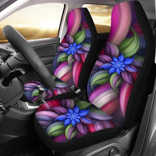 Floral Print Pattern Car Seat Covers Car Seat Set Of Two Universal Car Seat Cover