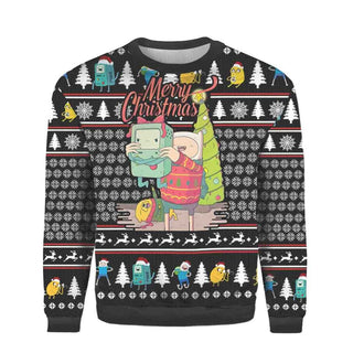 Adventure Time Christmas Ugly Christmas Sweater For Men & Women Christmas Gift Sweater PT1059