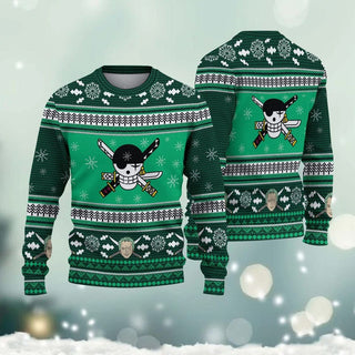 Zoro One Piece Ugly Christmas Sweater For Men & Women Christmas Gift Sweater BH696