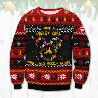 Who Love Horror Movie  Ugly Christmas Sweater For Men & Women Christmas Gift Sweater PT1106