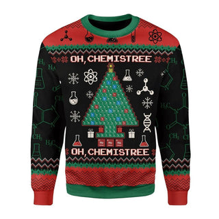 Oh, Chemist Tree Science Ugly Christmas Sweater For Men & Women Christmas Gift Sweater PT1123