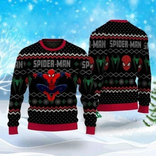 Superhero Spider Ugly Christmas Sweater For Men & Women Christmas Gift Sweater PT1124