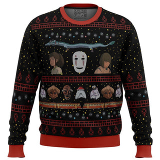 Studio Ghibli No Face Spirited Away Ugly Christmas Sweater For Men & Women Christmas Gift Sweater BH789