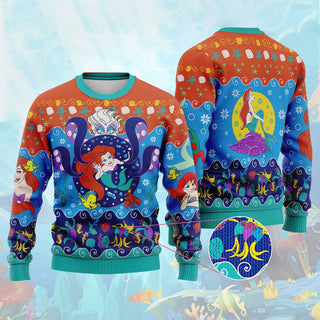 The Little Mermaid Ugly Christmas Sweater For Men & Women Christmas Gift Sweater PT1261