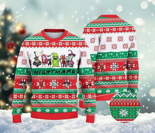 The Nightmare Before Christmas Ugly Christmas Sweater For Men & Women Christmas Gift Sweater PT1280