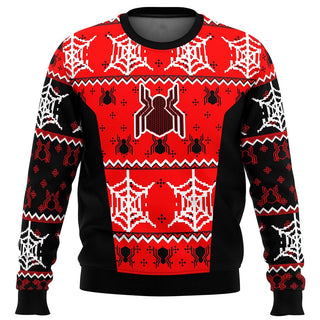 Spiderman Uniform Ugly Christmas Sweater For Men & Women Christmas Gift Sweater PT1311