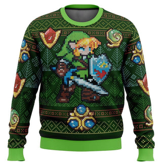 Zelda Link Green Ugly Christmas Sweater For Men & Women Christmas Gift Sweater BH917