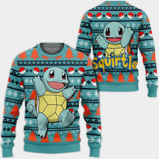 Squirtle PKM Ugly Christmas Sweater For Men & Women Christmas Gift Sweater BH1019