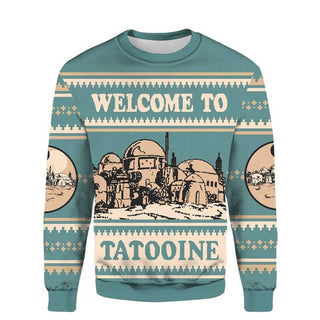 Welcome to Tatooine Ugly Christmas Sweater For Men & Women Christmas Gift Sweater BH1038