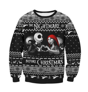 The Nightmare Before Merry Christmas Ugly Christmas Sweater For Men & Women Christmas Gift Sweater PT1349