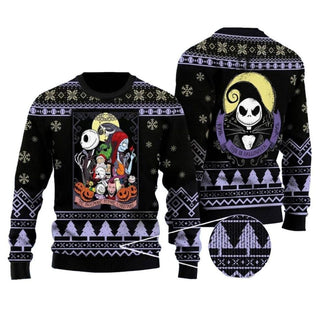 The Nightmare Before Merry Christmas 3D Ugly Christmas Sweater For Men & Women Christmas Gift Sweater PT1352