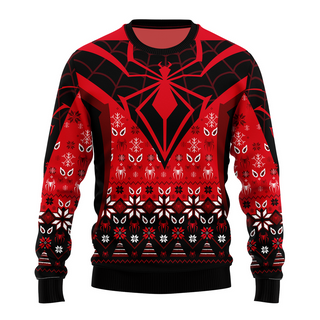 Spider-Man Red Ugly Christmas Sweater For Men & Women Christmas Gift Sweater PT1355