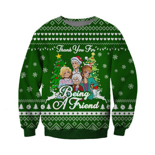 Thank You For Being A Friend Ugly Christmas Sweater For Men & Women Christmas Gift Sweater PT1365