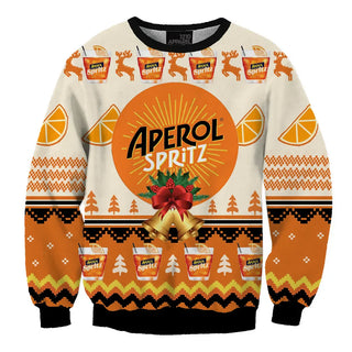 Unisex Aperol Spritz 3D Ugly Christmas Sweater For Men & Women Christmas Gift Sweater BH1137