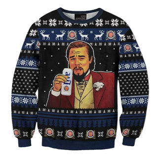 Unisex Light beer Laughing Leo Meme 3D Ugly Christmas Sweater For Men & Women Christmas Gift Sweater BH1138