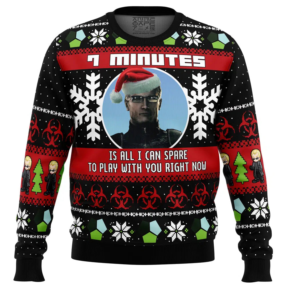 7 Minutes Albert Wesker Resident Evil Ugly Christmas Sweater