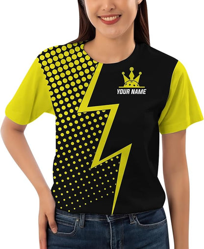 3D Customized Pickleball King T-Shirt Leave It All On The Court Short Sleeve Outfit Gift for Pickle Ball Players